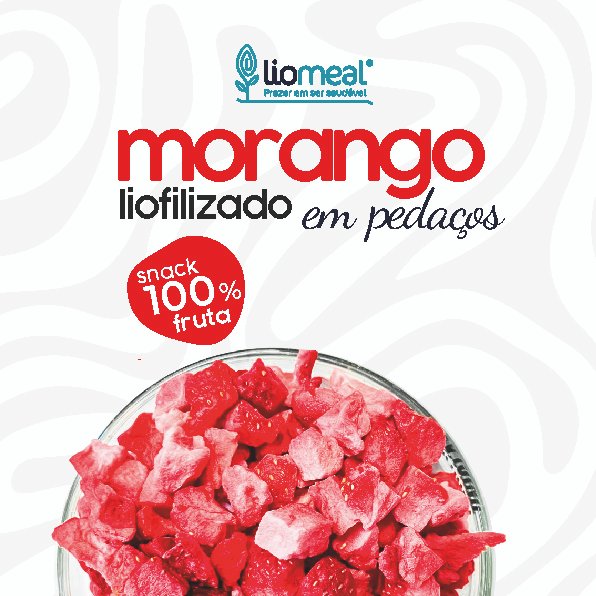 Morango Pedaços Liofilizado 100g